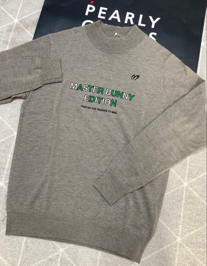 新品 パーリーゲイツ マスターバニー カシミヤ混 タートルネックニット(4)M