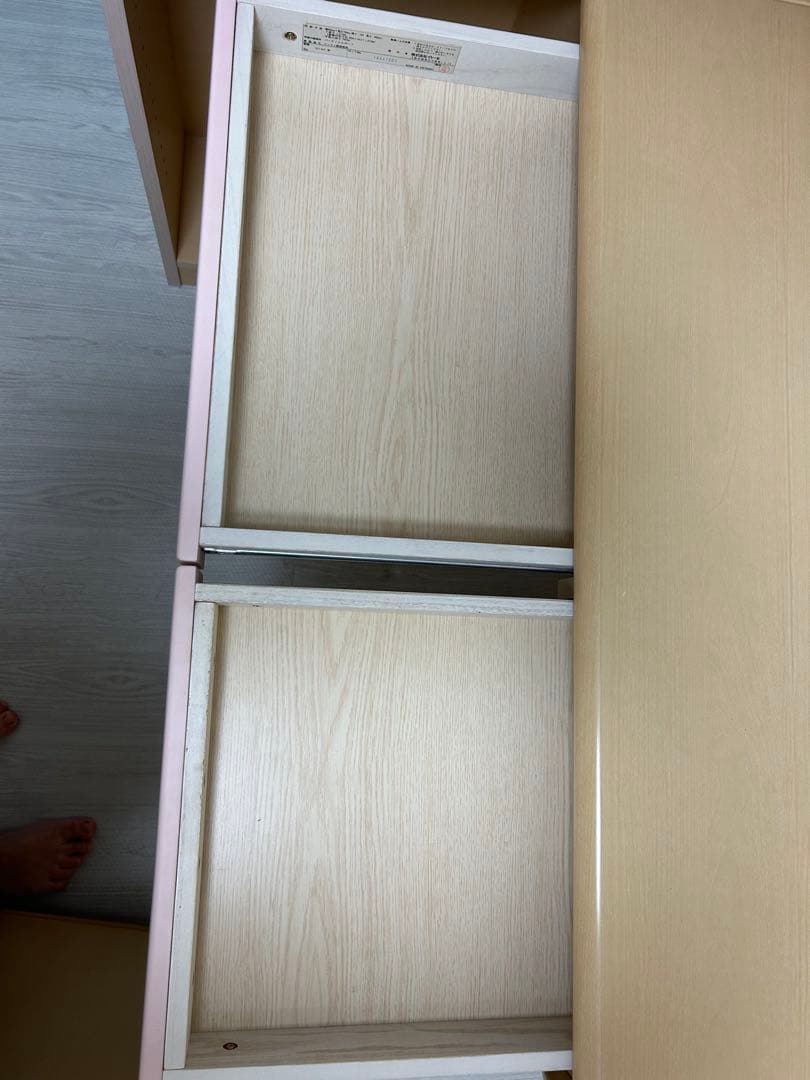 hal.mama 　ITOKI 木製学習机 ベージュ ピンク