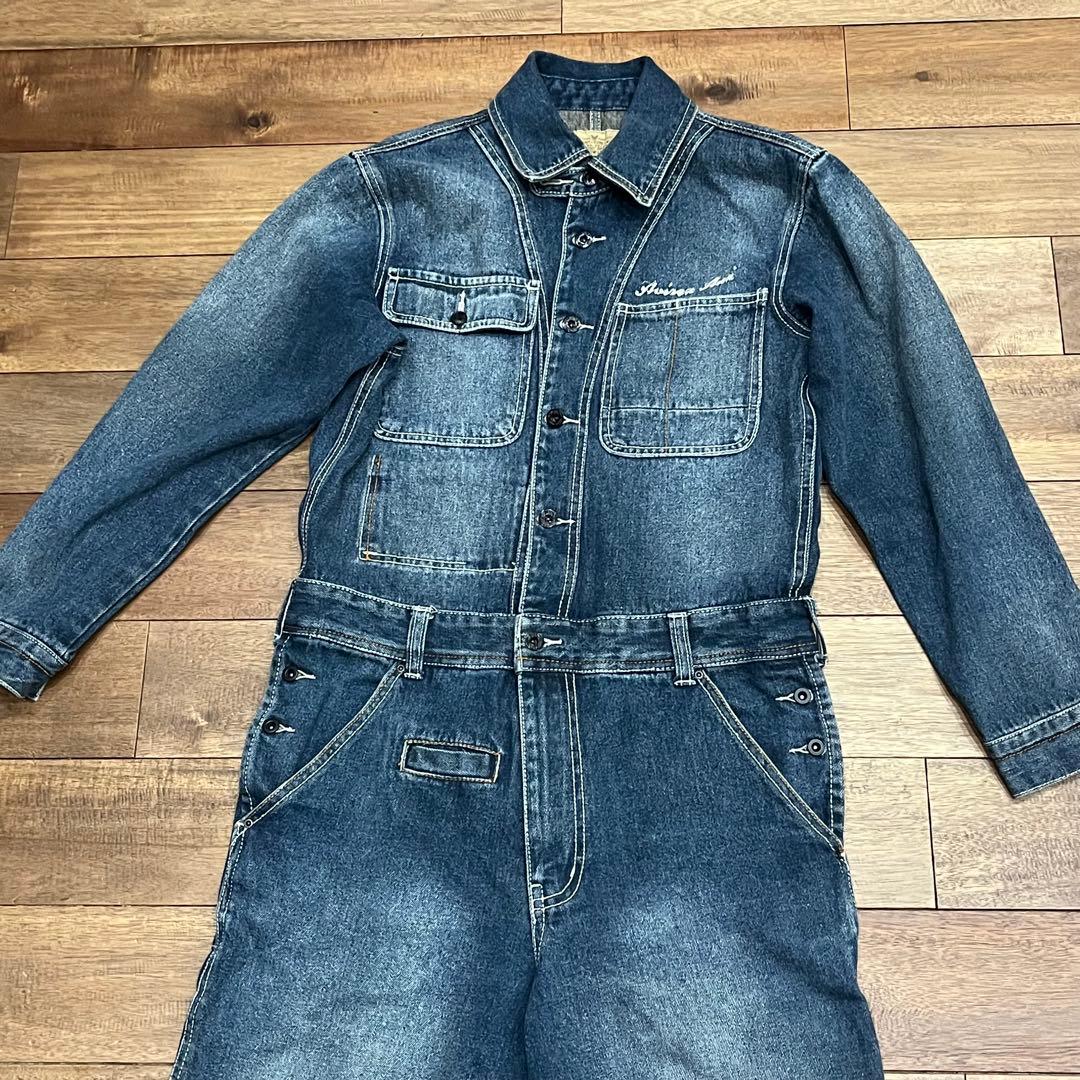 AVIREXアヴィレックス　デニムつなぎ　ツナギ　オールインワン　サイズM