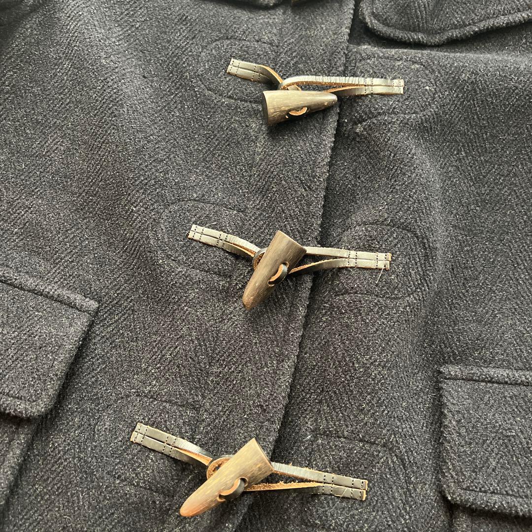 Burberry's ブラック ダッフルコート XL チェック