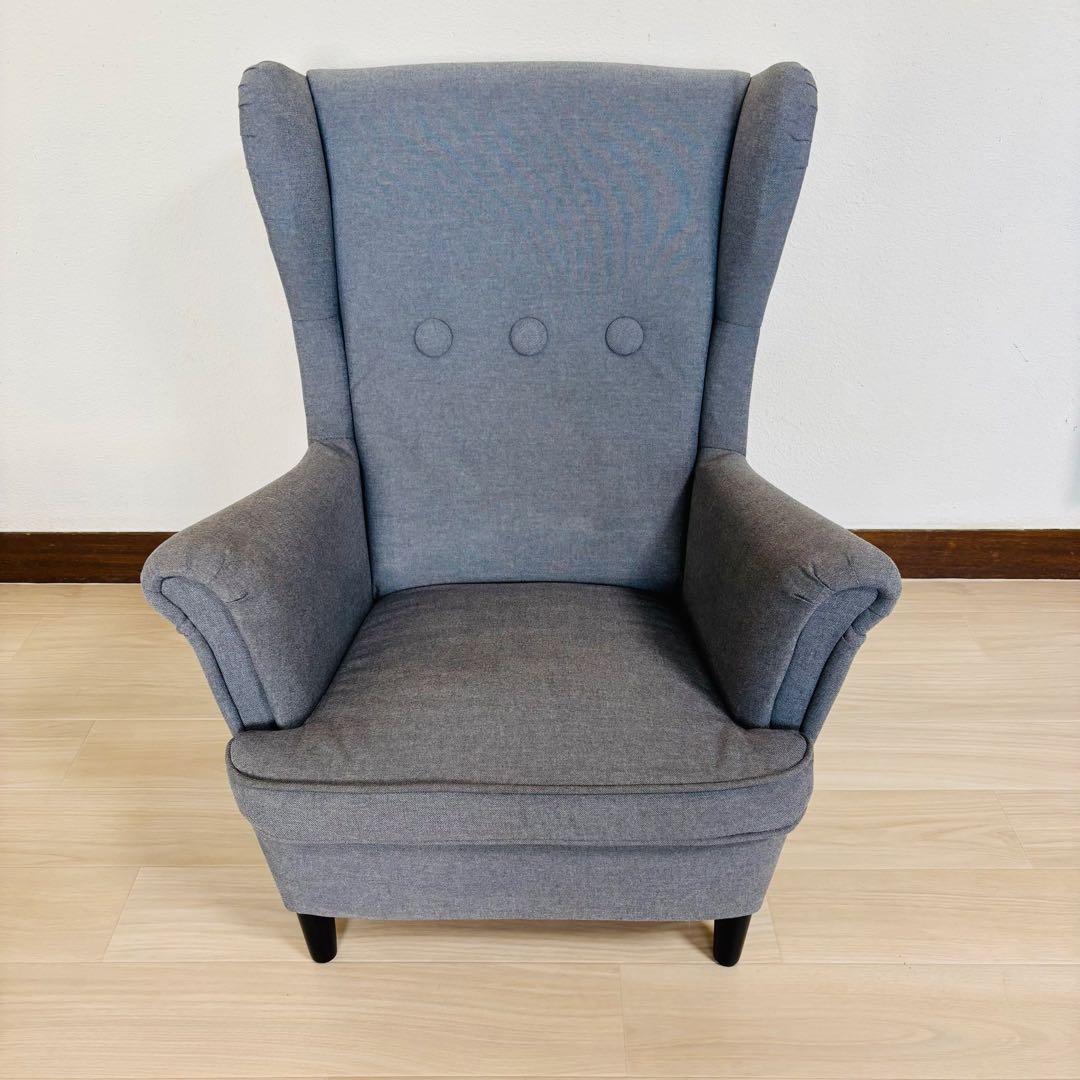 IKEA ストランドモン 子ども用アームチェア、ヴィースレグレー