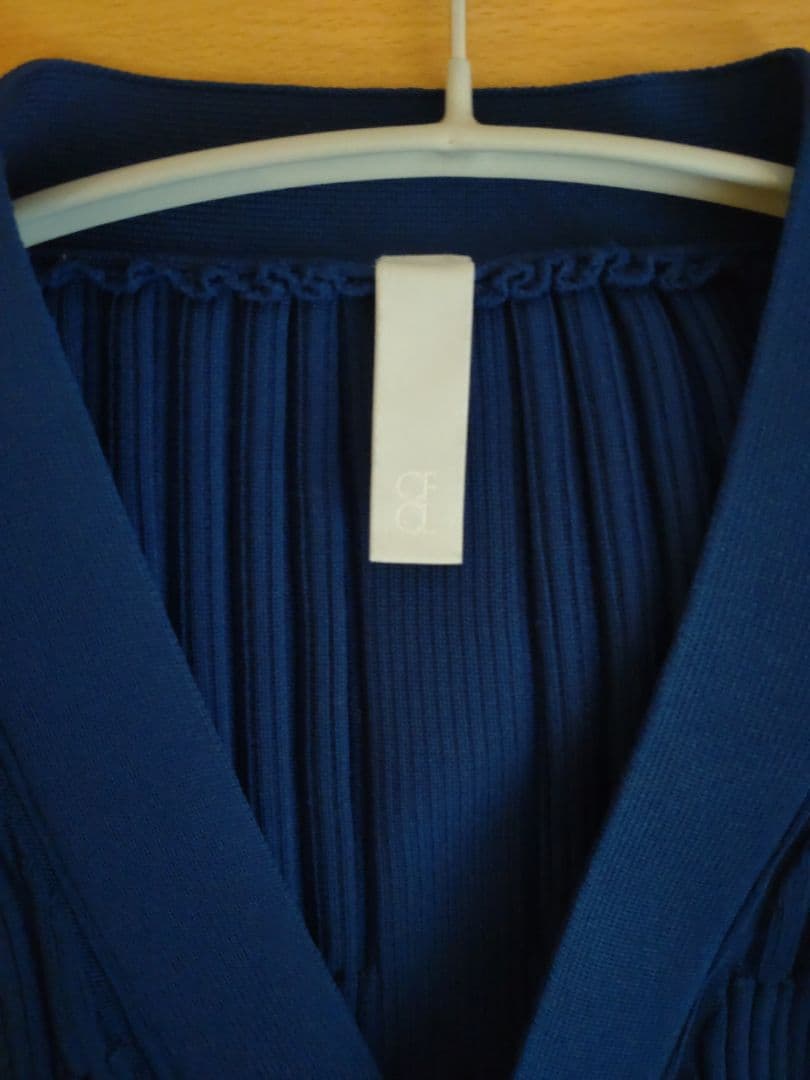 CFCL ブルー リブ編み カーディガン