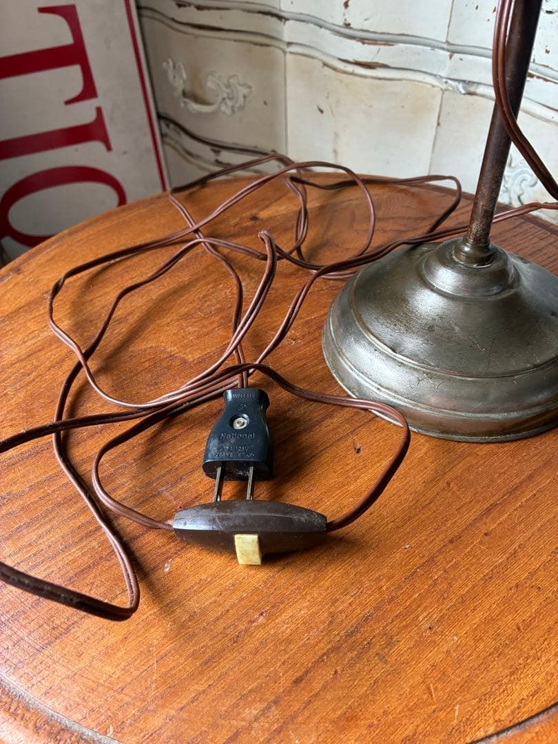 フランス　アンティーク　デスク　ランプ D ベッドサイド　卓上　真鍮　ランプ