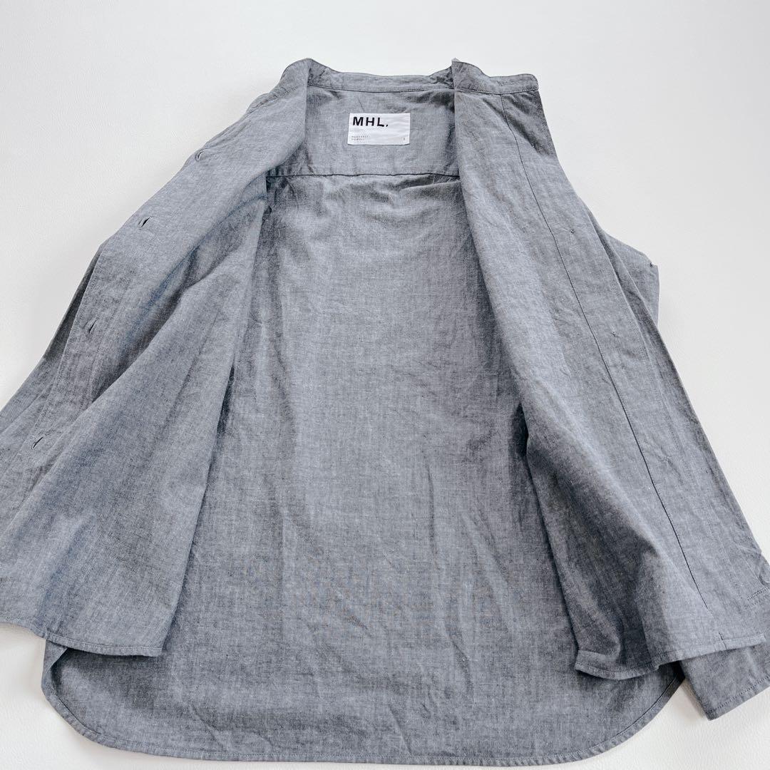 24年モデル✨MHL. バンドカラー　シャツ　コットン　長袖
