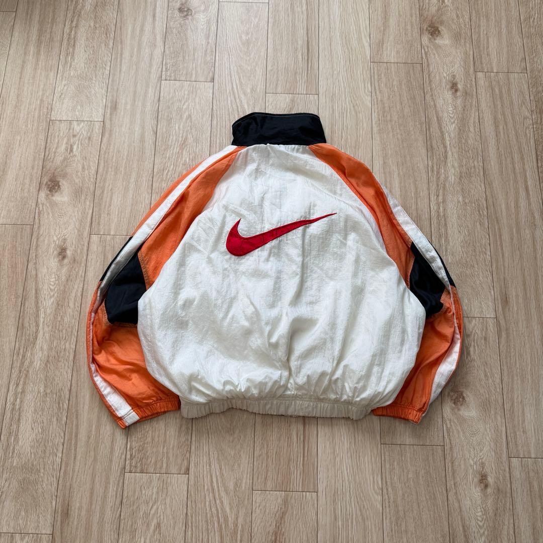 【希少】90s NIKE ナイロンジャケット 両面スウッシュ 短丈