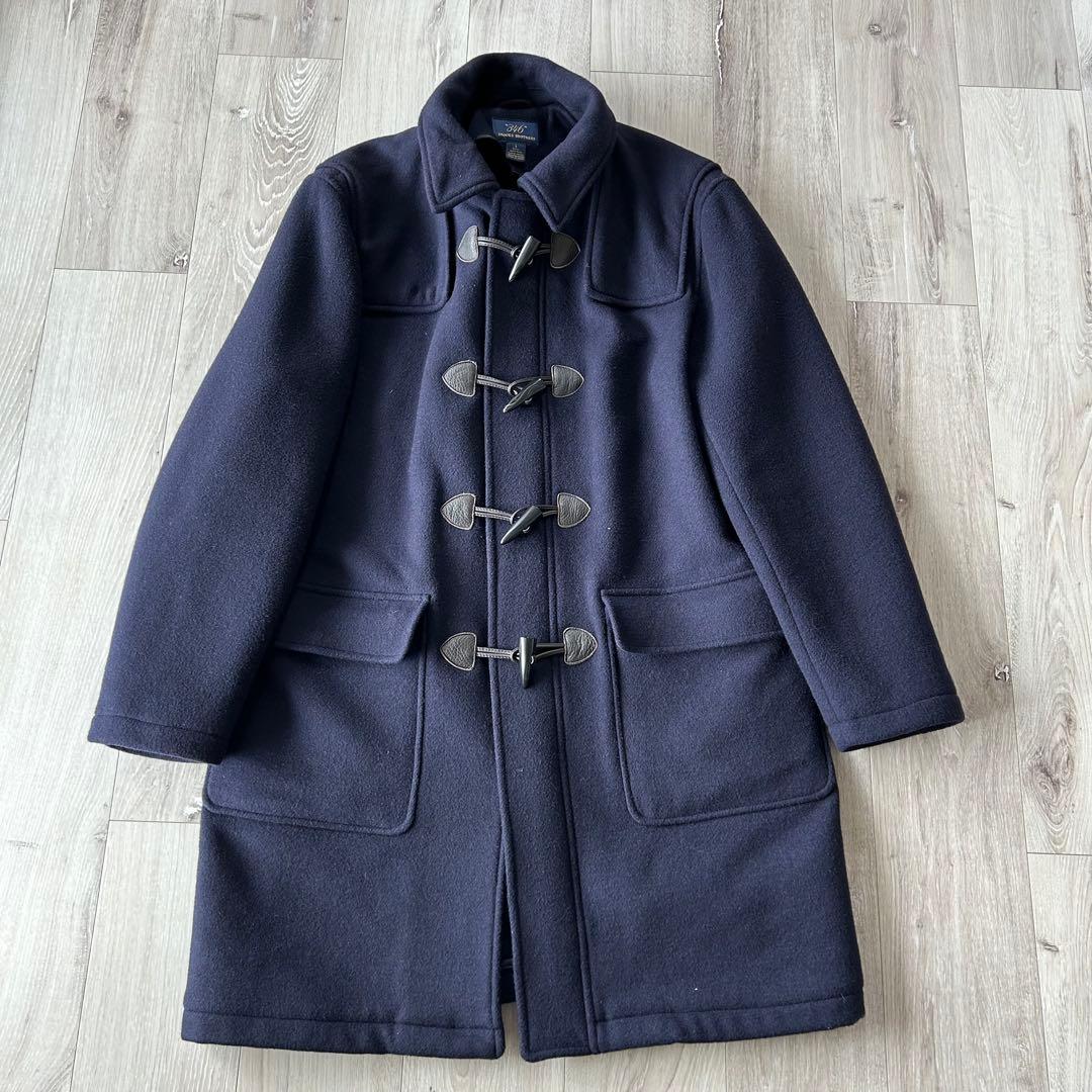BROOKS BROTHERS ダッフルコート ネイビー L ブラックウォッチ
