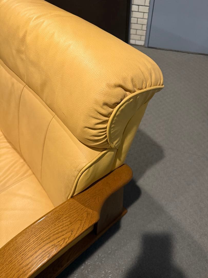 浜本工芸　高級本革仕様／2人掛けソファー