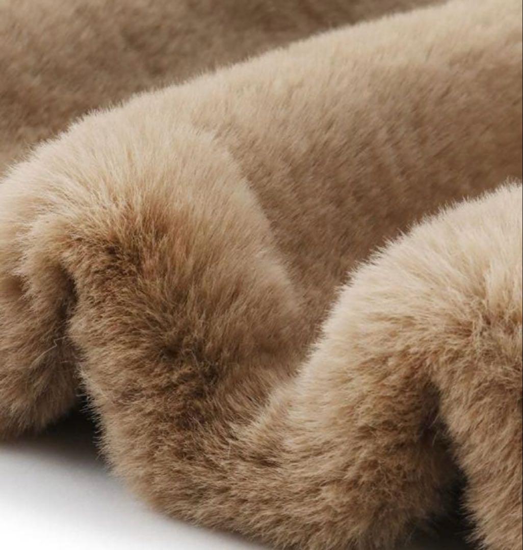 【JENNE】 リッチボリュームファーケープ ベージュ　ほぼ未使用　キャメル