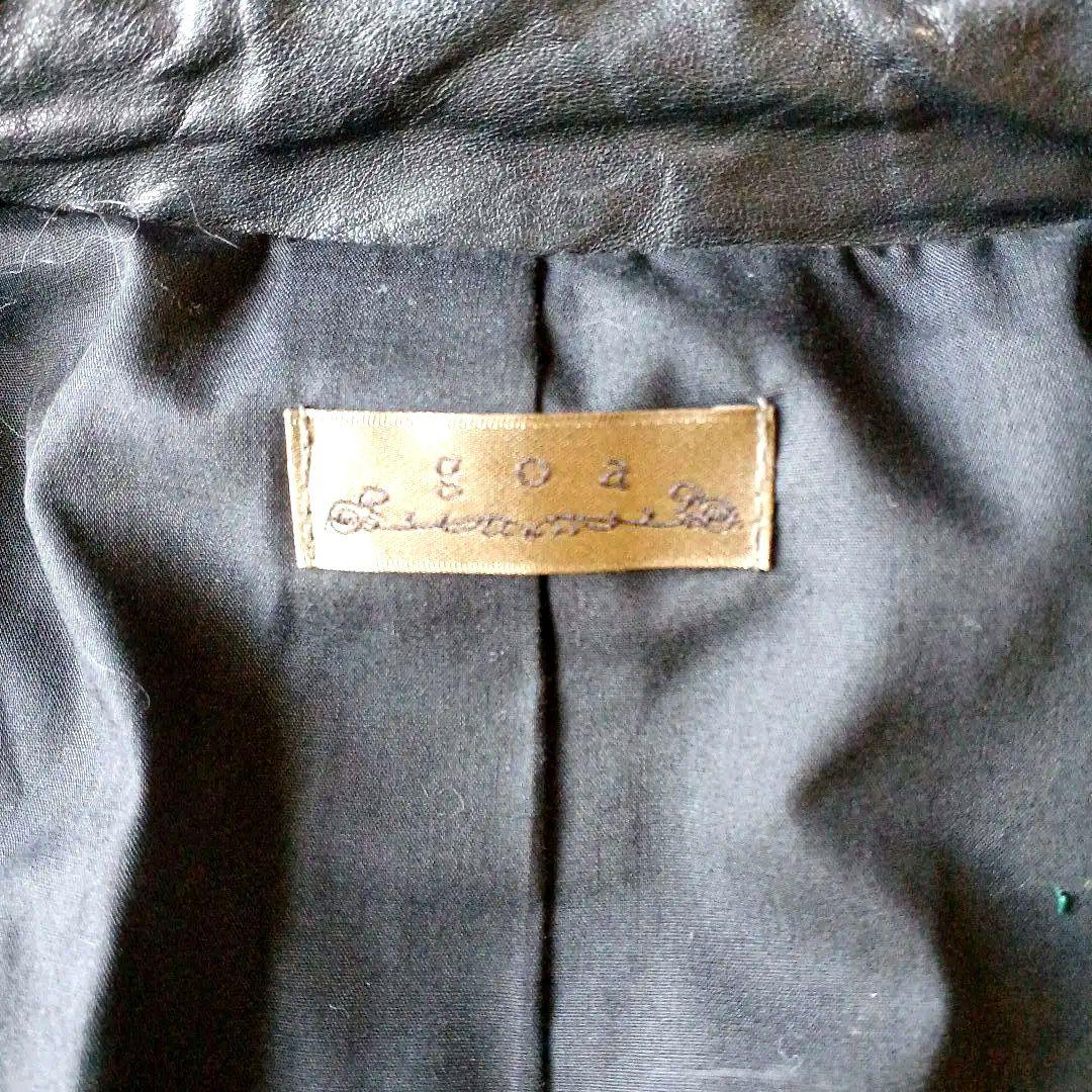 極美品☆goa ライダースジャケット ラムレザー ブラック FREE