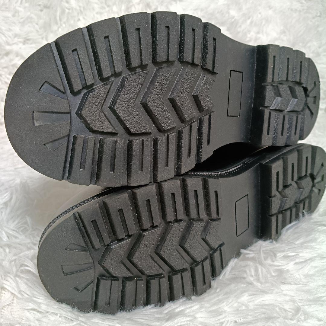 HSK シークレット +17cm ロングブーツ ファスナー 黒 コスプレ M