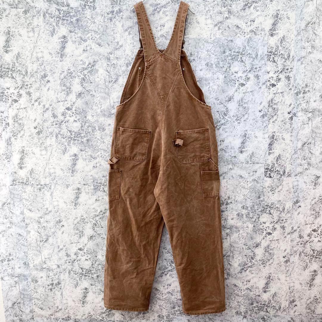 メキシコ製 カーハート 古着 ダック地 ダブルニー オーバーオール 極太 00s