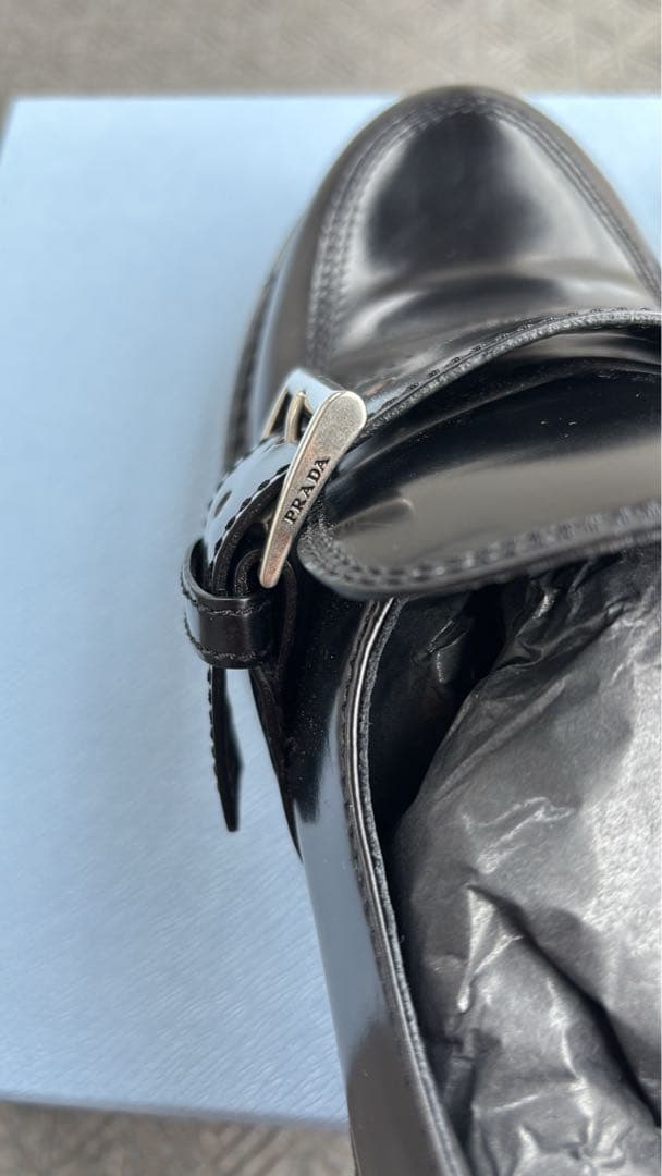 PRADA バックル付きローファー ブラック　SIZE 38