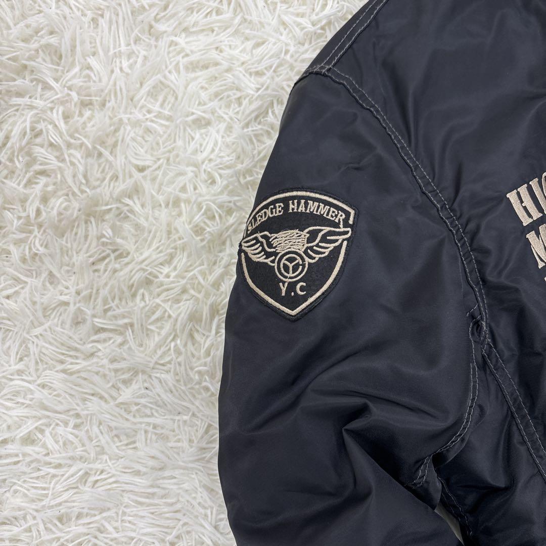 XLサイズ✨イエローコーン　ライダース　両肘プロテクターあり　ロゴ　ブラック