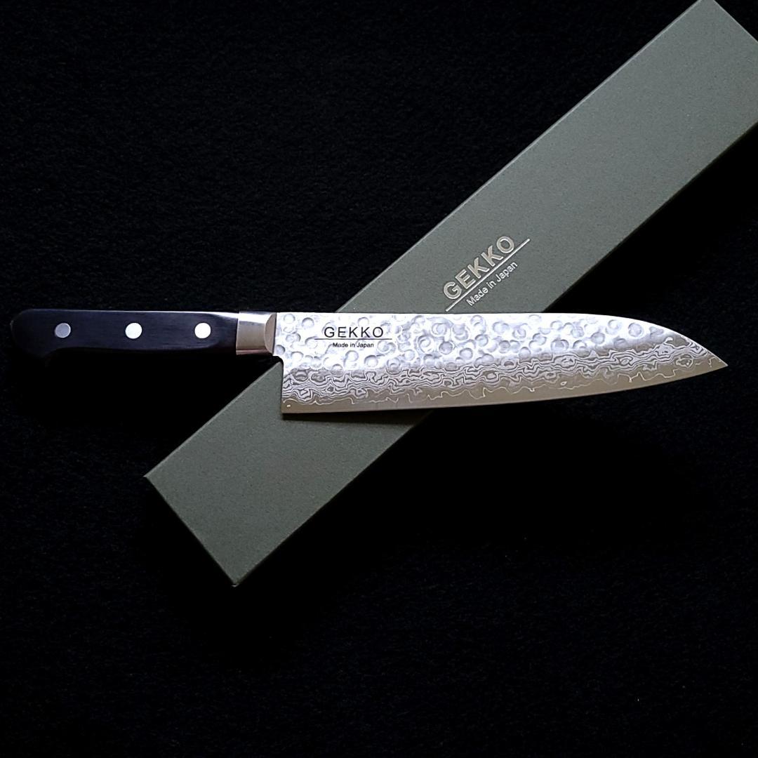 T*ツ様 日本製 VG10 ダマスカス 三徳包丁185mm 黒柄 G1756E