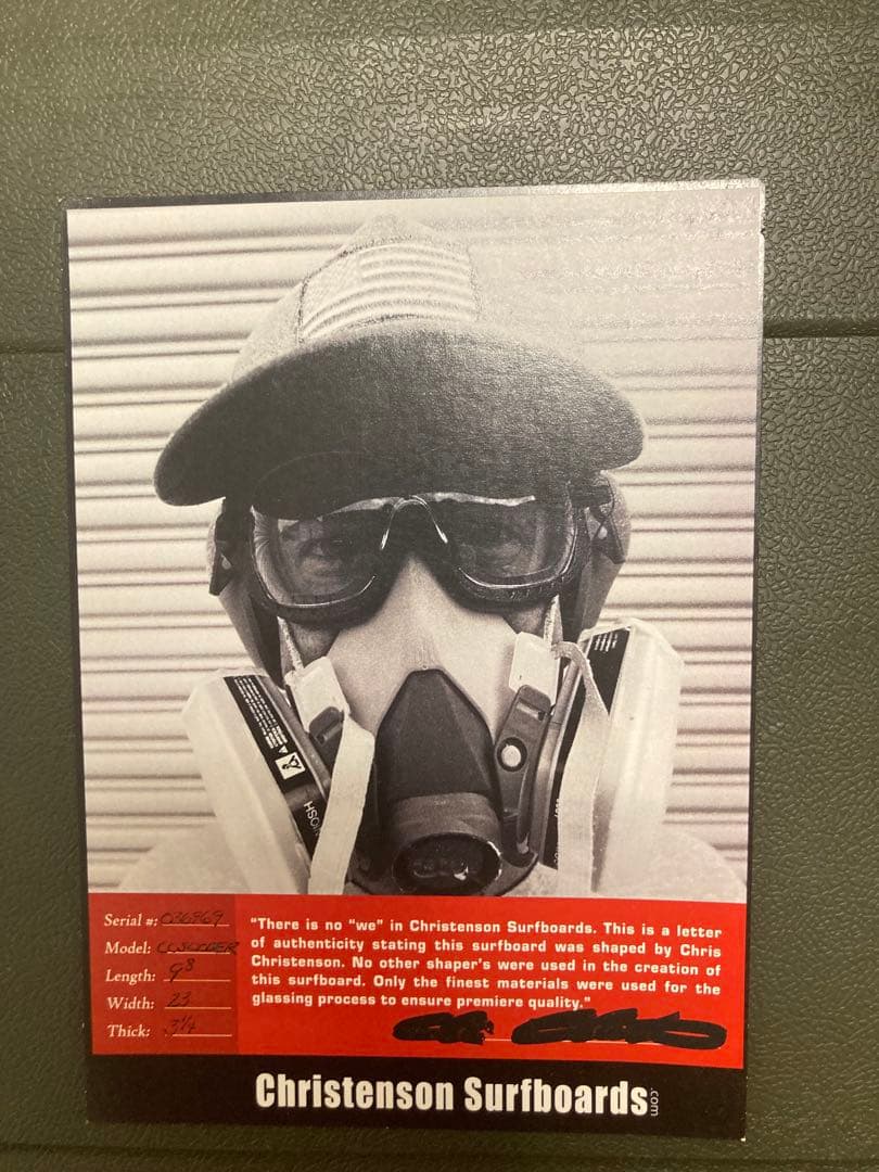 クリステンソン　サーフボード CC SLIDER トーマス・キャンベル　9’8
