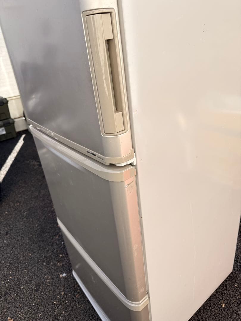 「引き取り船橋市)」350l sharp冷蔵庫 両方ともドア開けれるタイプ