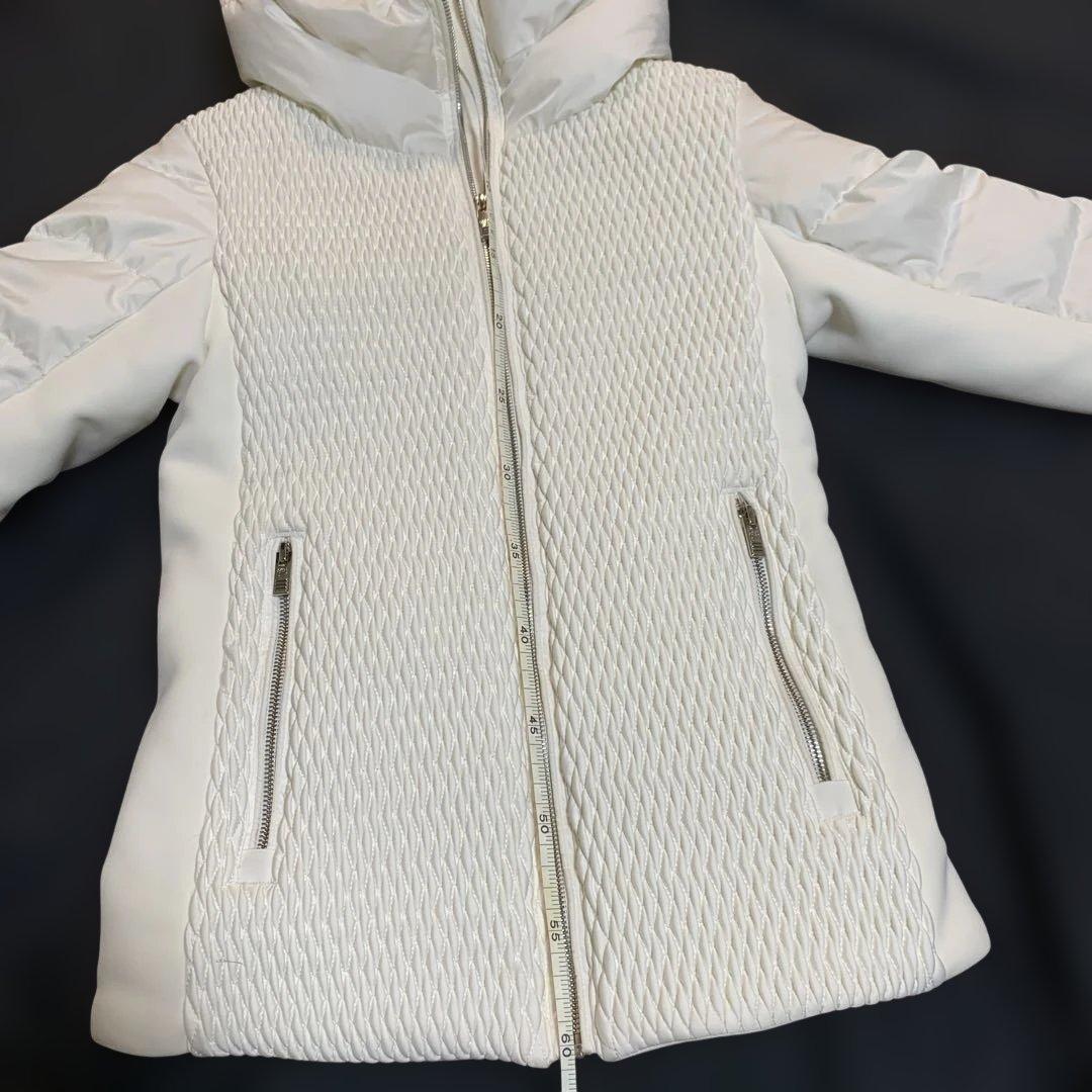 fusalp スキーウェアフード付きホワイトダウンジャケット