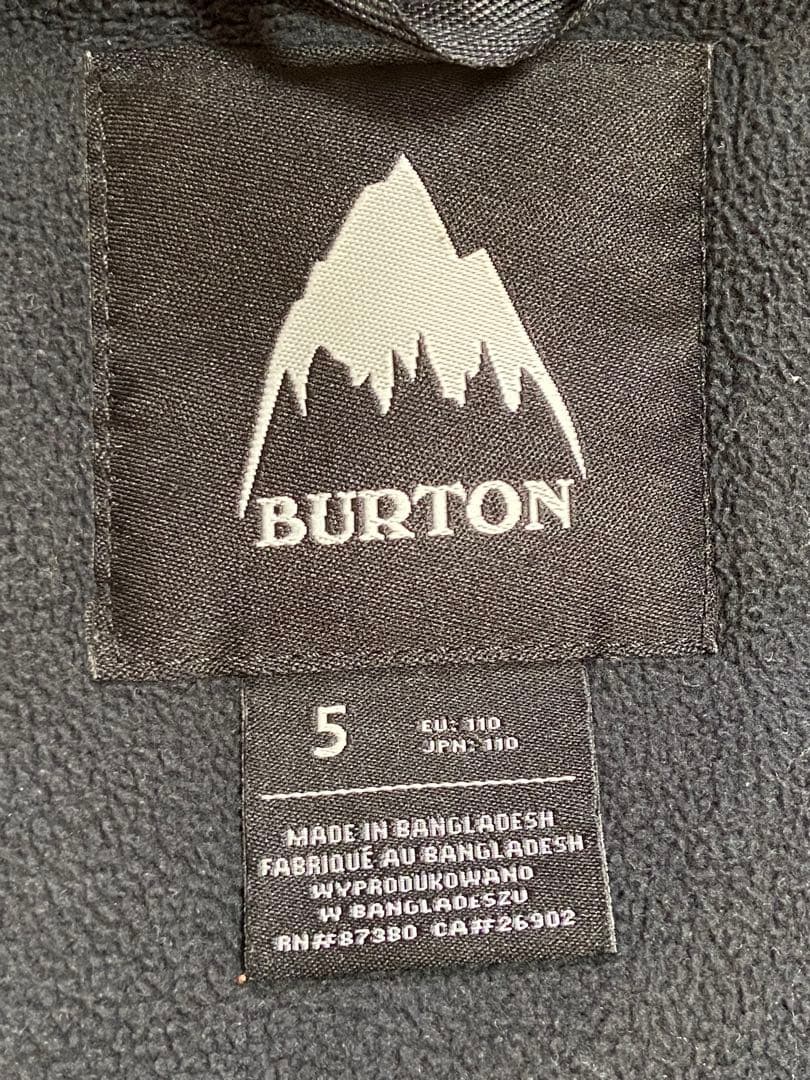 Burton kids スノーウエア　ジャケット　ビブパンツセット　5T 110