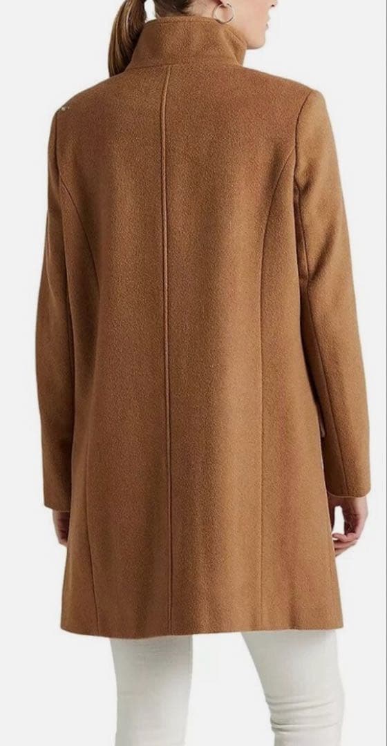 正規店購入　ローレンラルフローレン　バックルトリム ウールブレンドコート