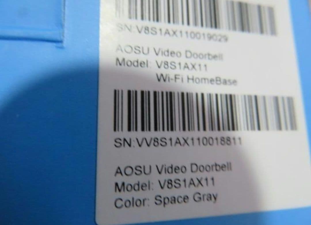 ビデオドアベル AOSU V8S ＋ACアダプタ(電源コード)のセット