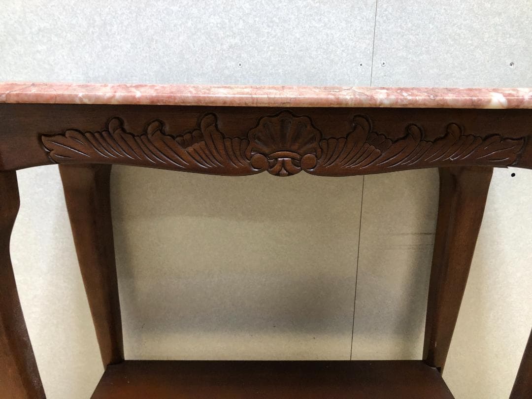 希少品　大理石 ロココ調 クラシック 猫脚 コンソールテーブル 75092-2