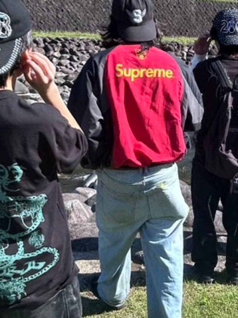 Supreme ナイロンジャケット レッド/ブラック