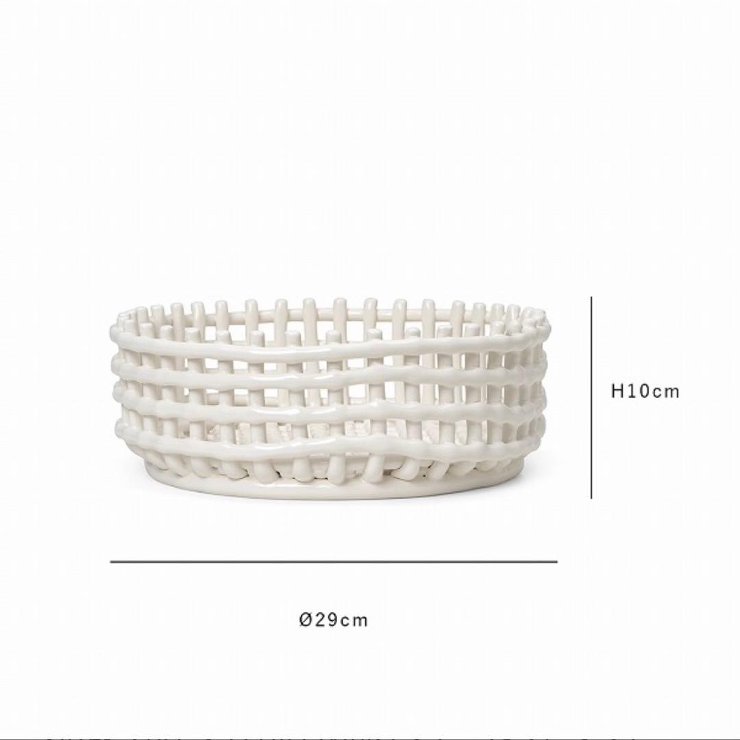 farmliving セラミックバスケット オフホワイト