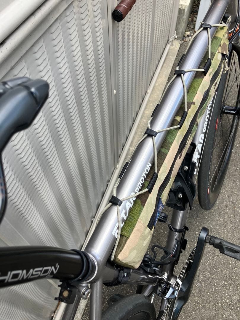 ハンドメイドフレームバッグ　X-PAC マルチカム/トロピック43cm