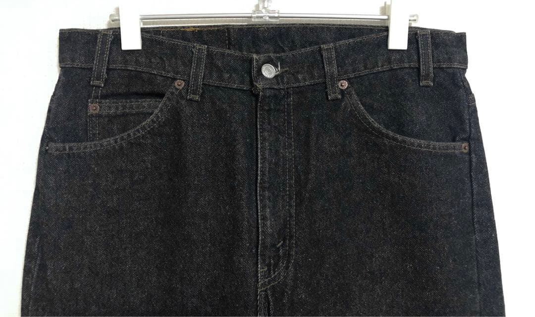 デッド 先染めブラック USA製 90s リーバイス 505 デニムパンツW34