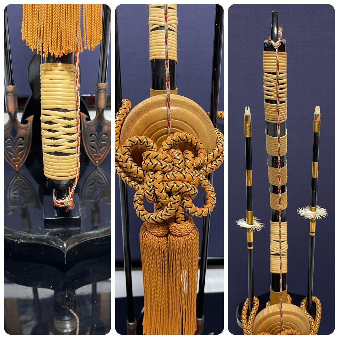 五月人形　鎧飾り　弓・太刀、金屏風セット【金沢箔】