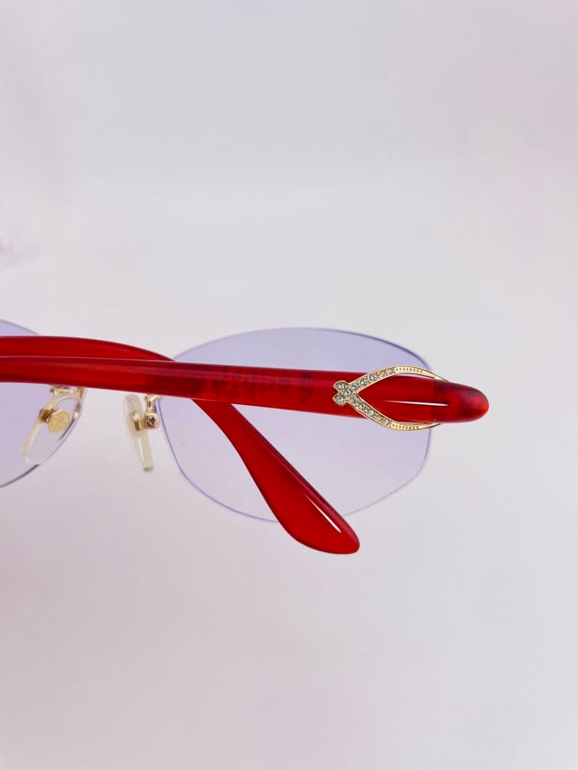 中村勘三郎 ダイヤ付き 日本製 眼鏡 ビンテージ フレーム 希少美品　人気 6