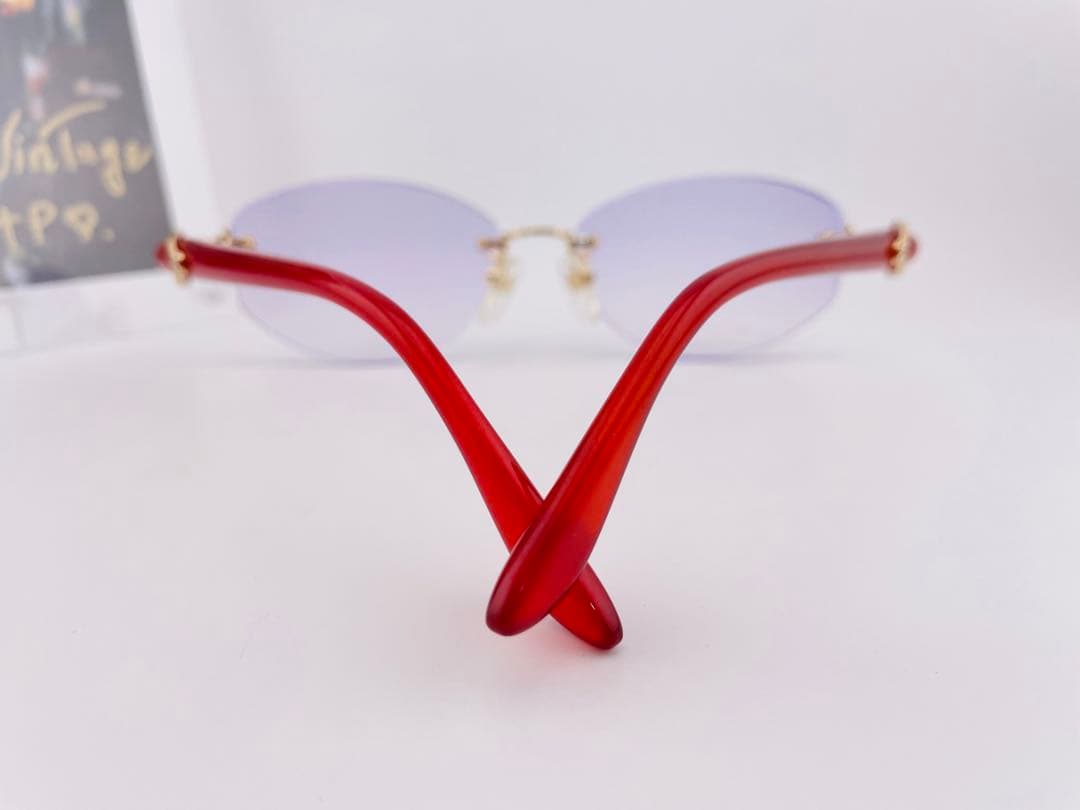 中村勘三郎 ダイヤ付き 日本製 眼鏡 ビンテージ フレーム 希少美品　人気 6