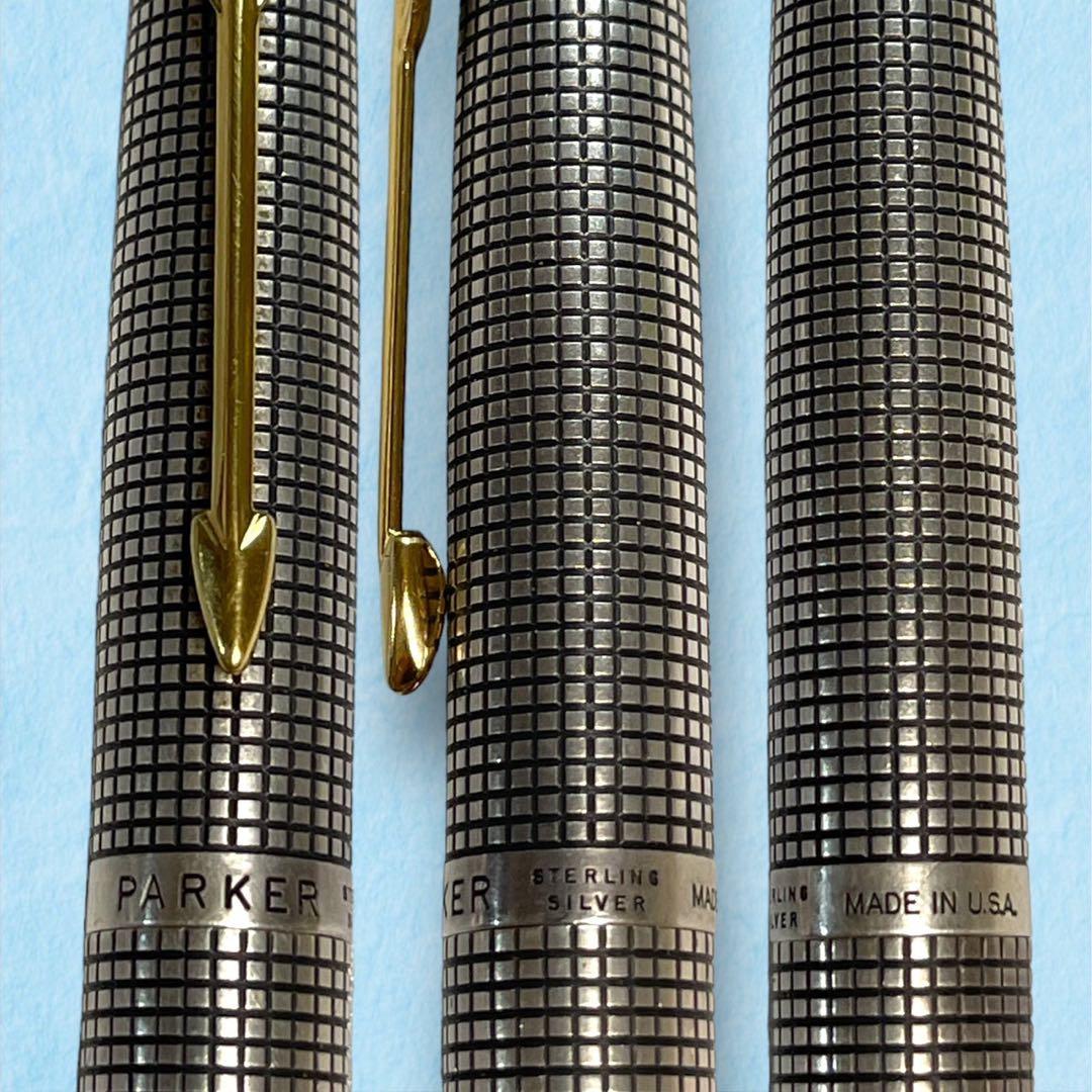 ★貴重！PARKER パーカー 万年筆　#75 スターリングシルバーシズレ