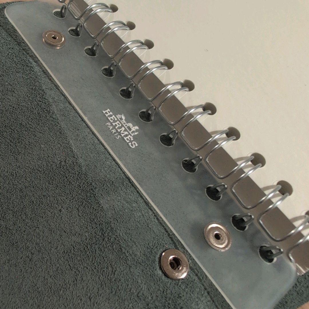 未使用級✨HERMES リングノート メモ帳 レザー ブルー系