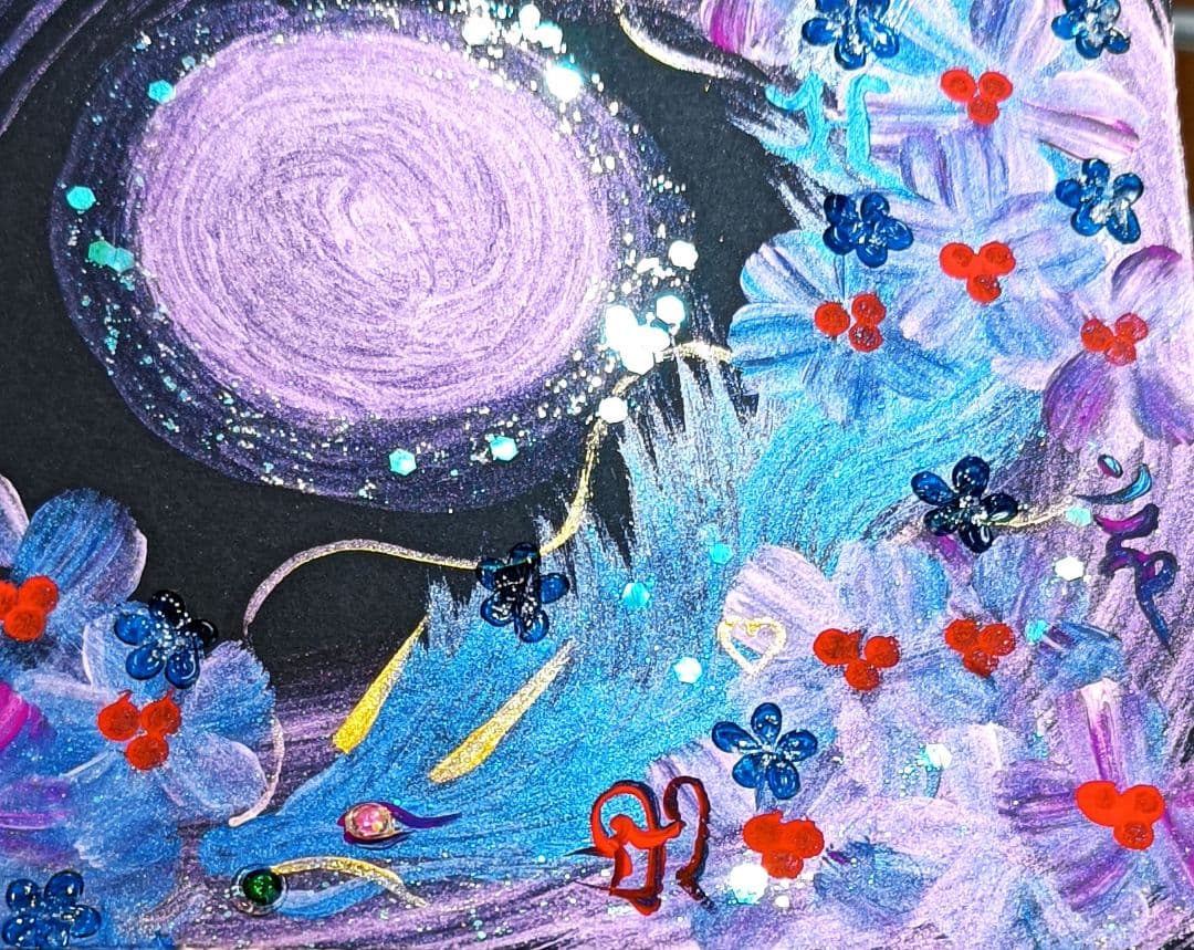 開運絵画　❀優雅なる自由❀梵字鬼門