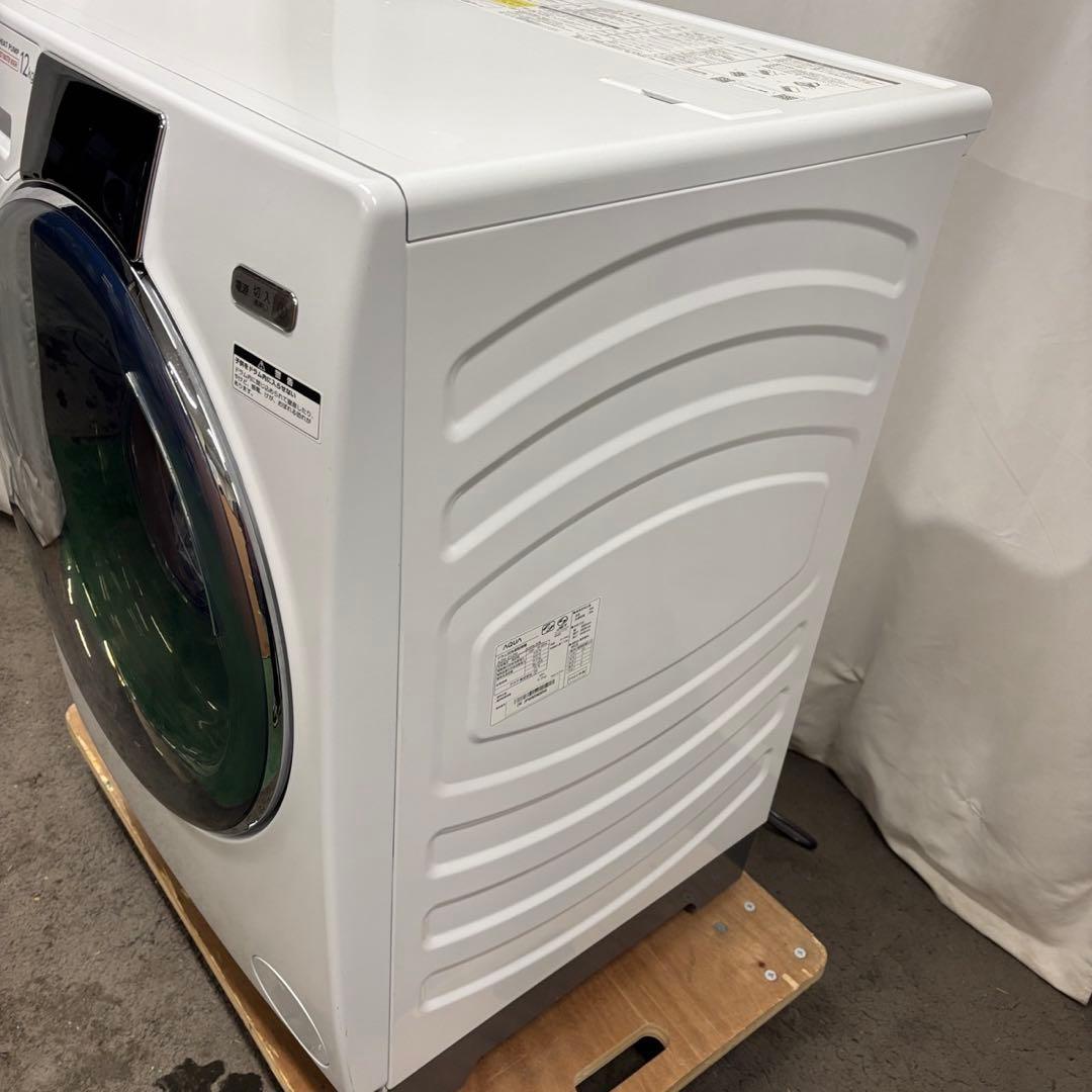 ★160　ドラム式洗濯機　AQUA　12キロ　乾燥　安い　綺麗　左開　設置無料