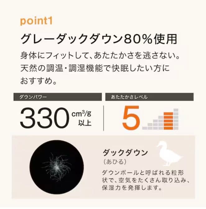 ニトリ 羽毛掛ふとん シングル
