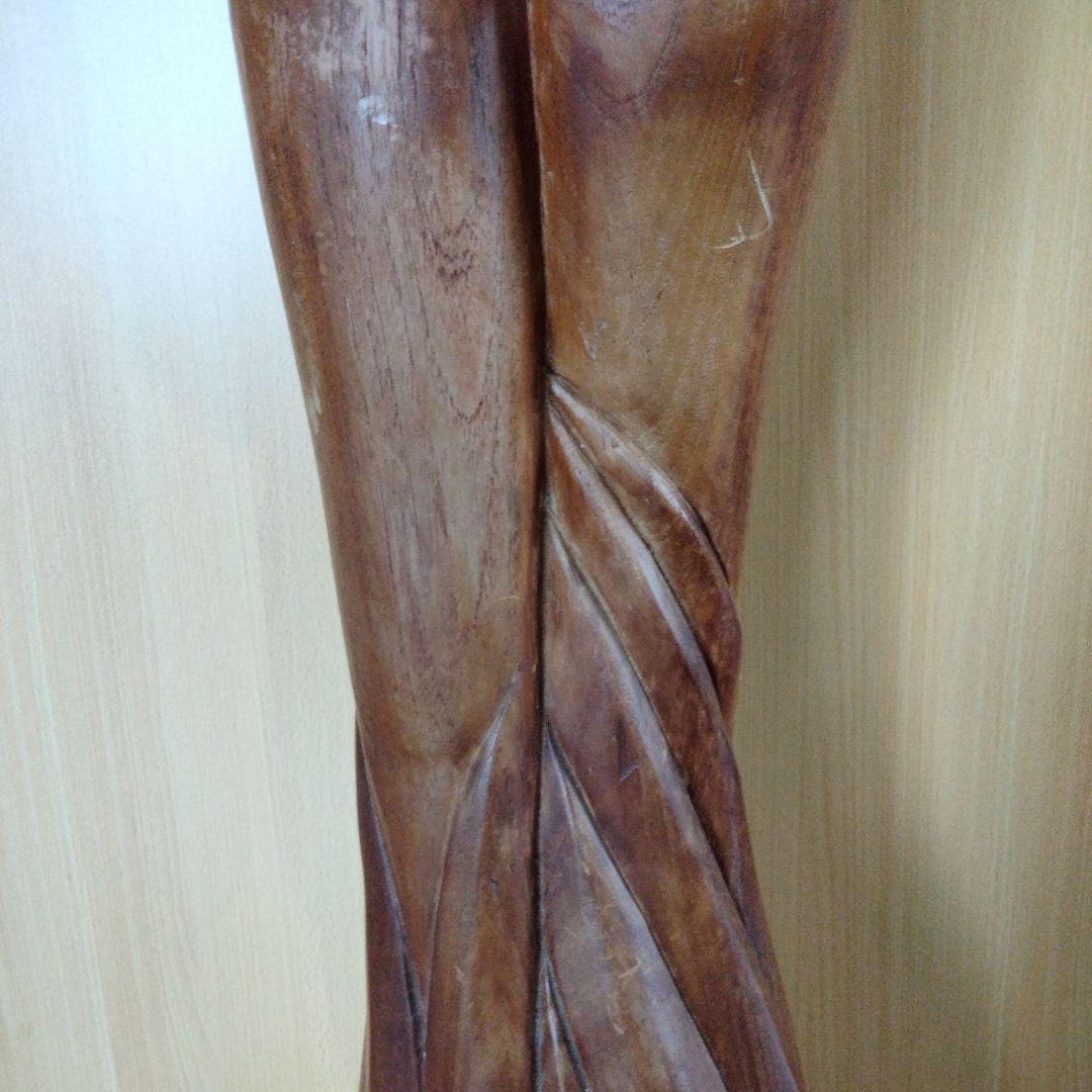 大型　アジアン　エレガント　木彫りの裸婦像　170cm