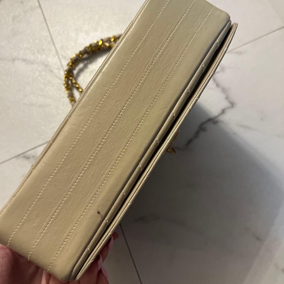 【超希少】CHANELシャネルベージュラムスキンショルダーバッグ ヴィンテージ