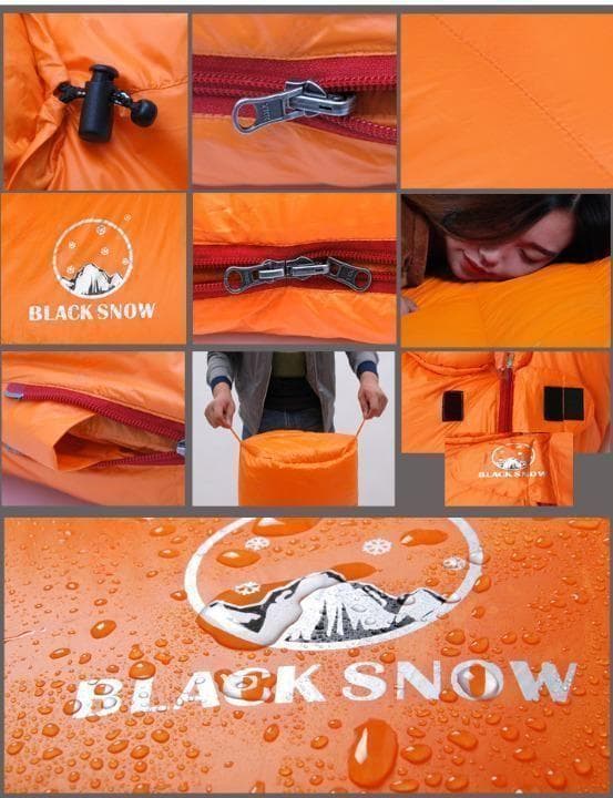 ★SALE★　高級ダウン使用　マミー型　寝袋 ダウンシュラフ　700g　レッド