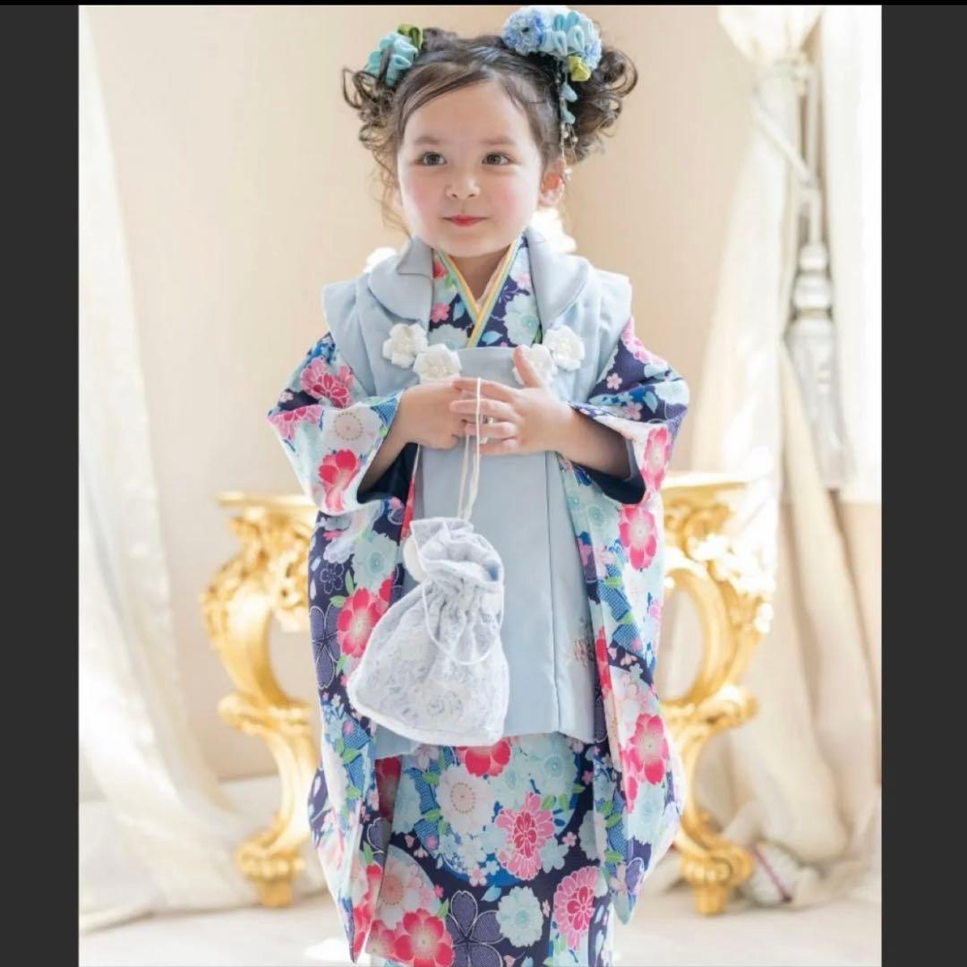 七五三　5歳男の子　袴着物セット　3歳女の子　被布セット