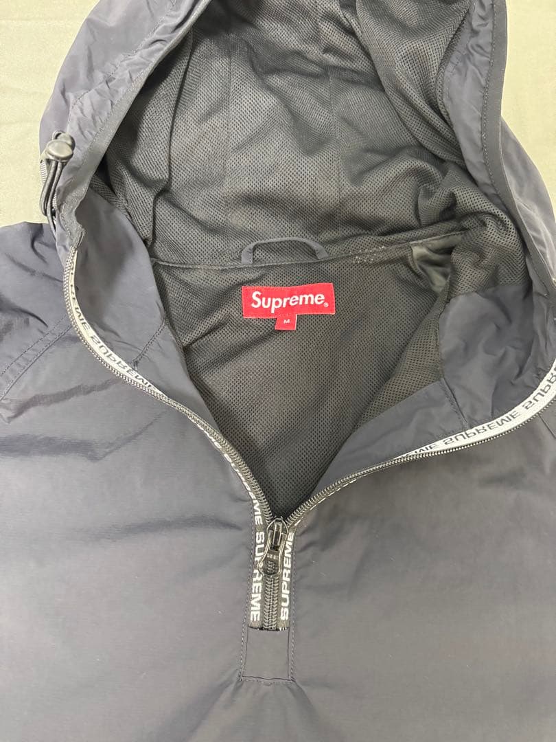【美品】Supreme プルオーバーナイロンジャケット 黒