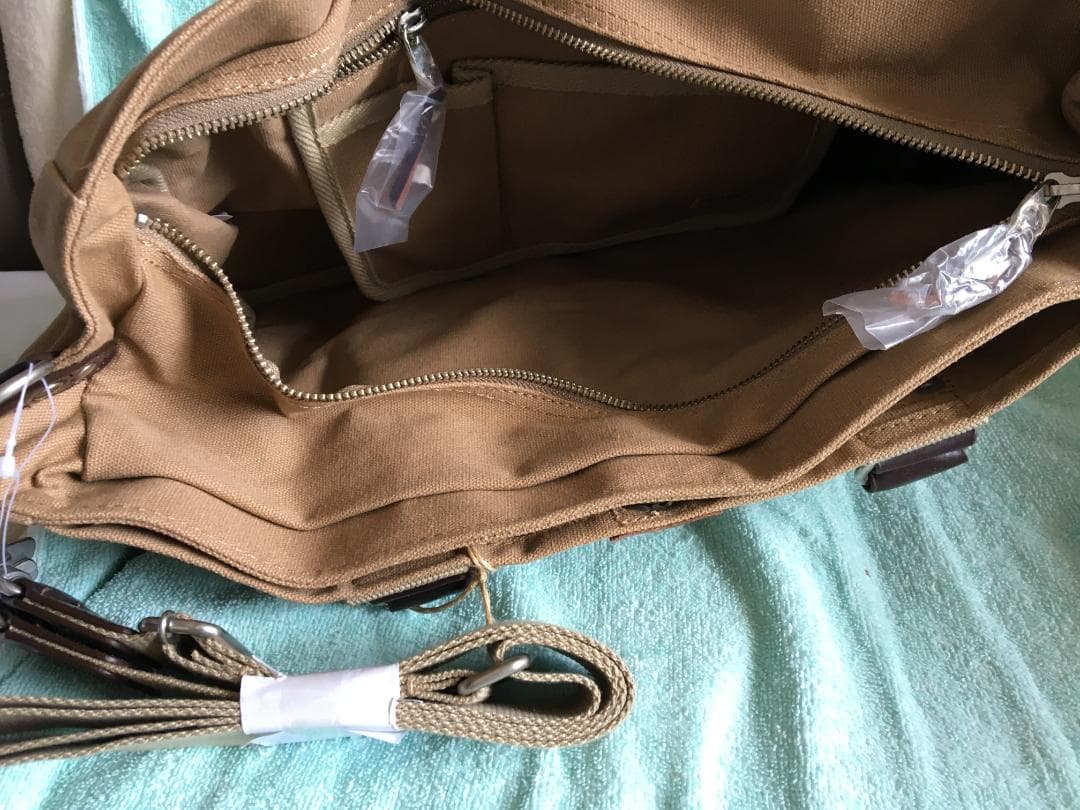 帆布工房 ボストンバッグ Sサイズ 2ウェイ未使用 ベージュ