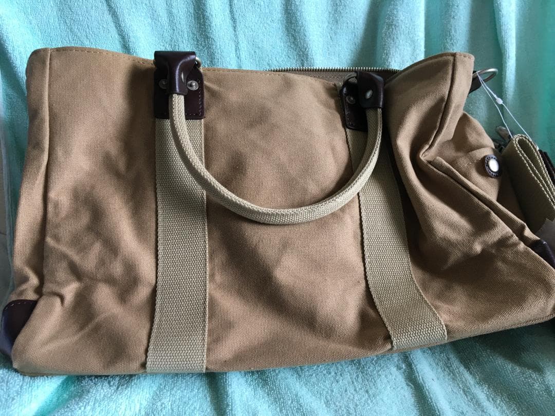 帆布工房 ボストンバッグ Sサイズ 2ウェイ未使用 ベージュ