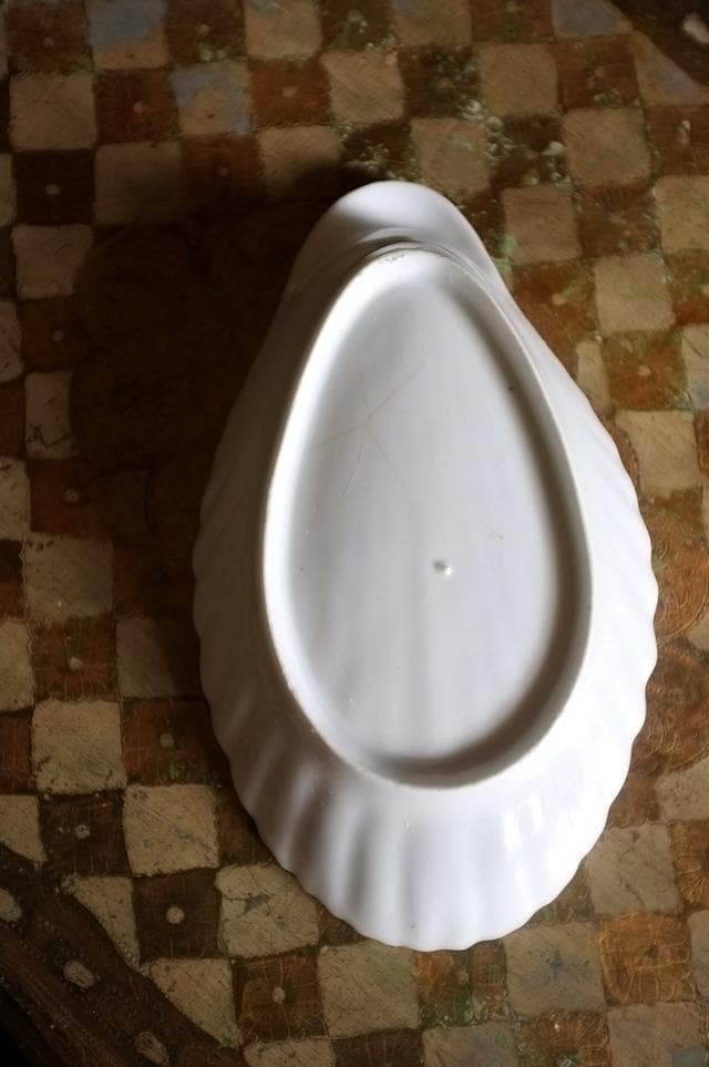 19世紀 金の貝と大きなラヴィエa パリ窯 プレート シェル アンティーク