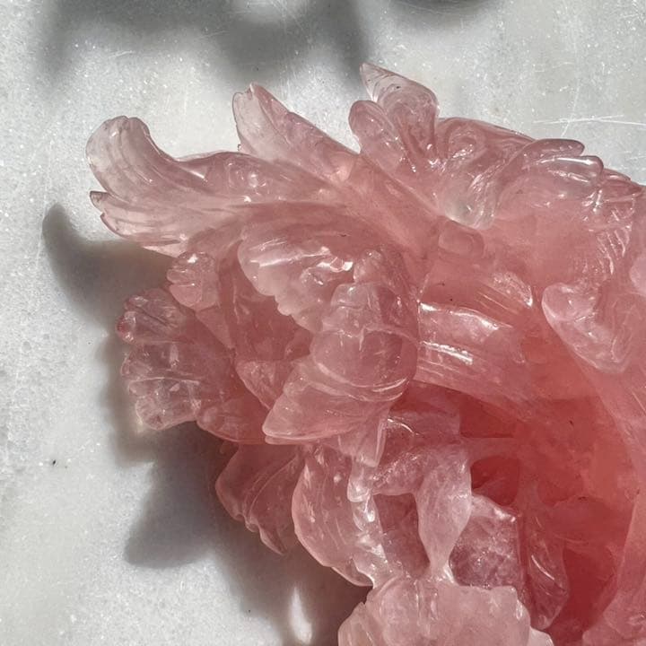 ローズクォーツ 鳳凰/牡丹