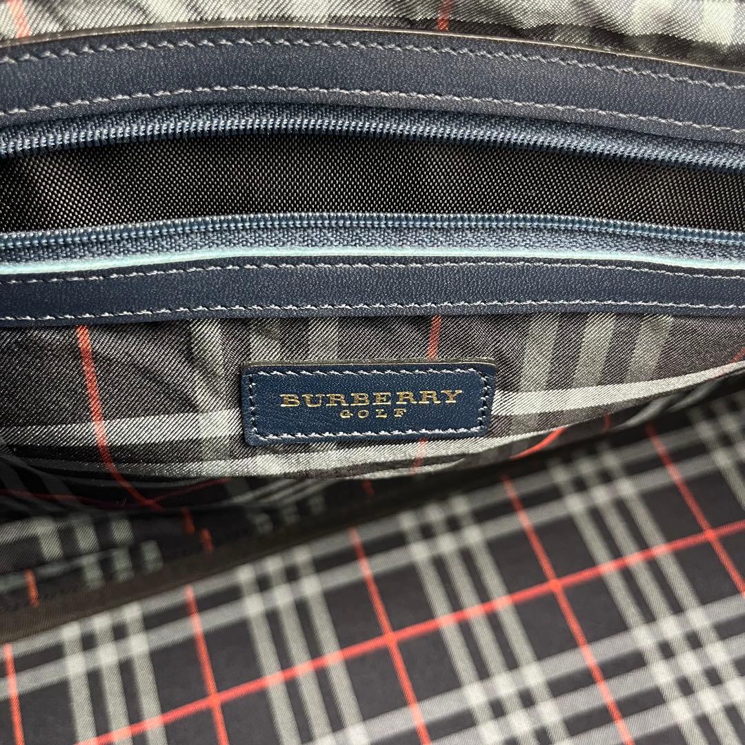 バーバリーゴルフ ボストンバッグ 2way ノバチェック PVC ネイビー