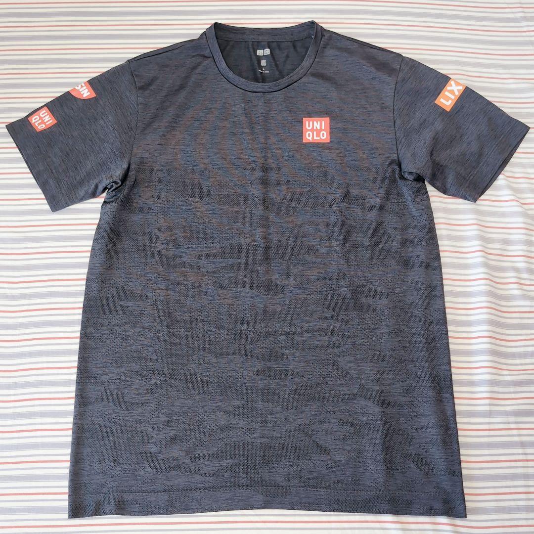 ユニクロ 錦織圭 2015全仏ゲームポロ プラクティスシャツ L