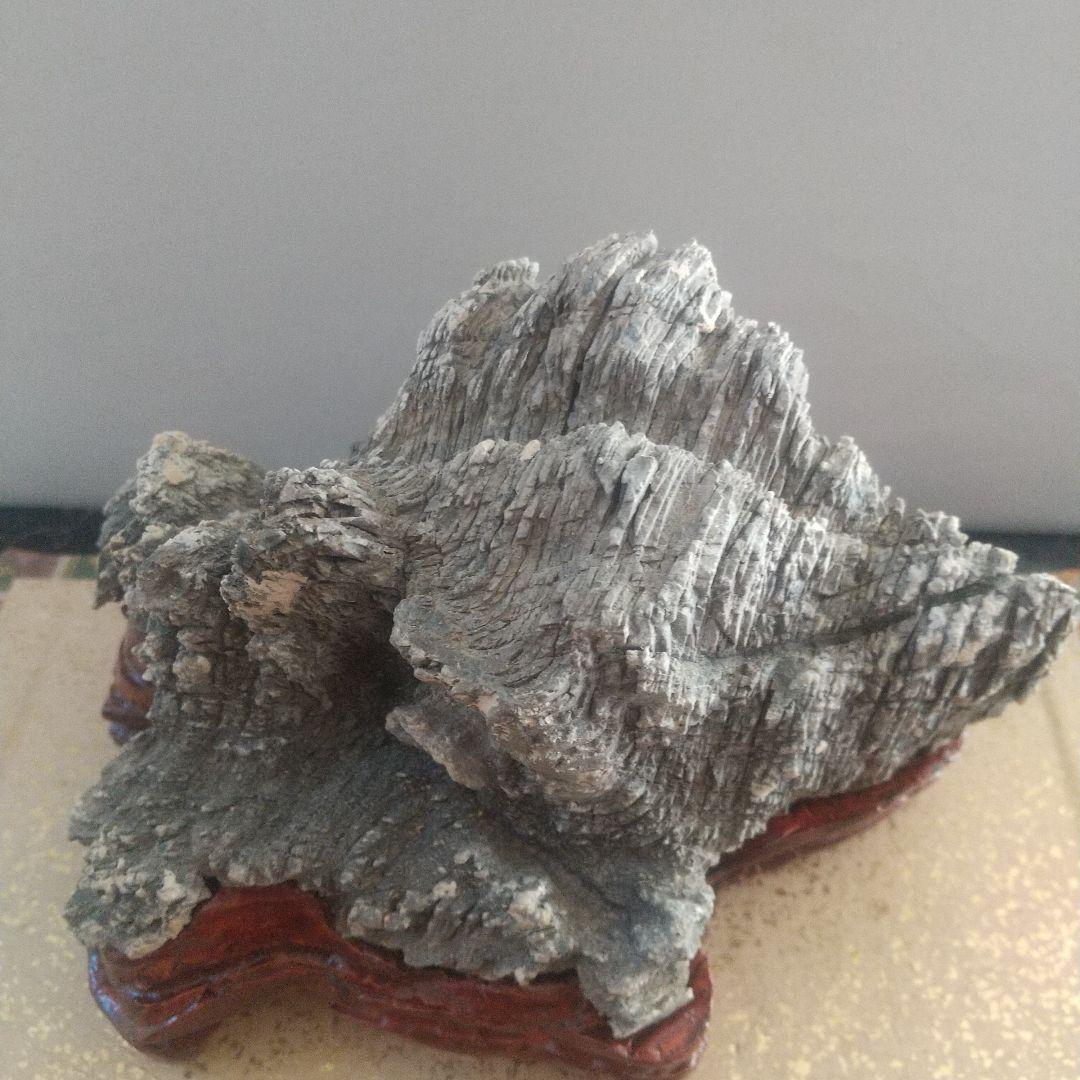 自然石/山形石/木製台座付き