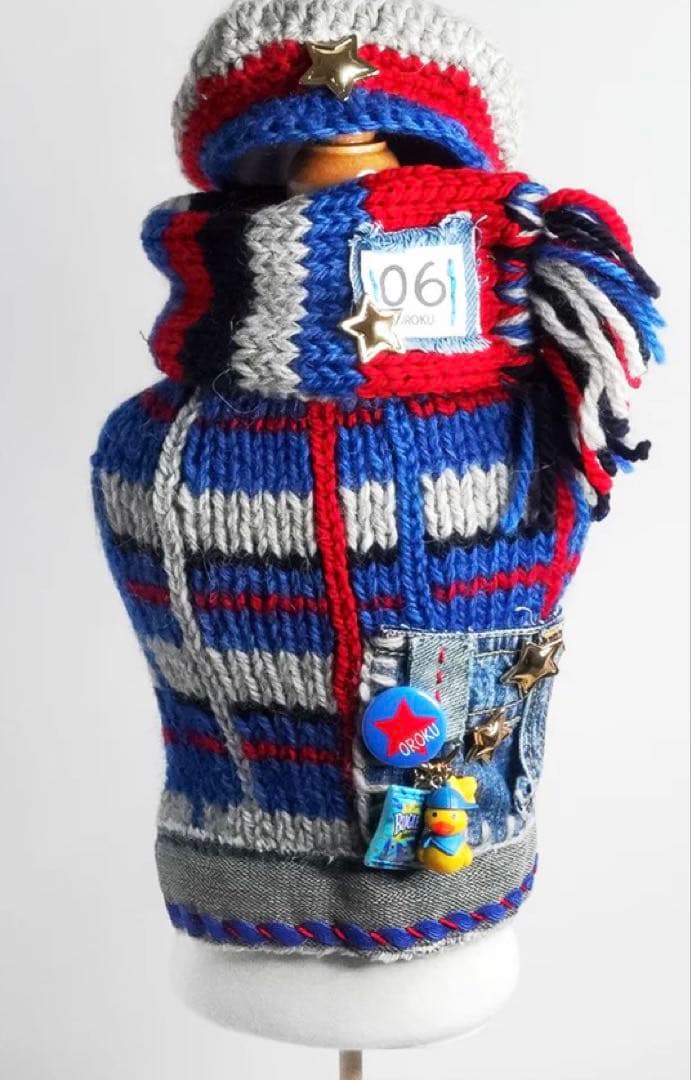 58◆ アーガイルデニムニット【OROKU】　パピリーヒルズ